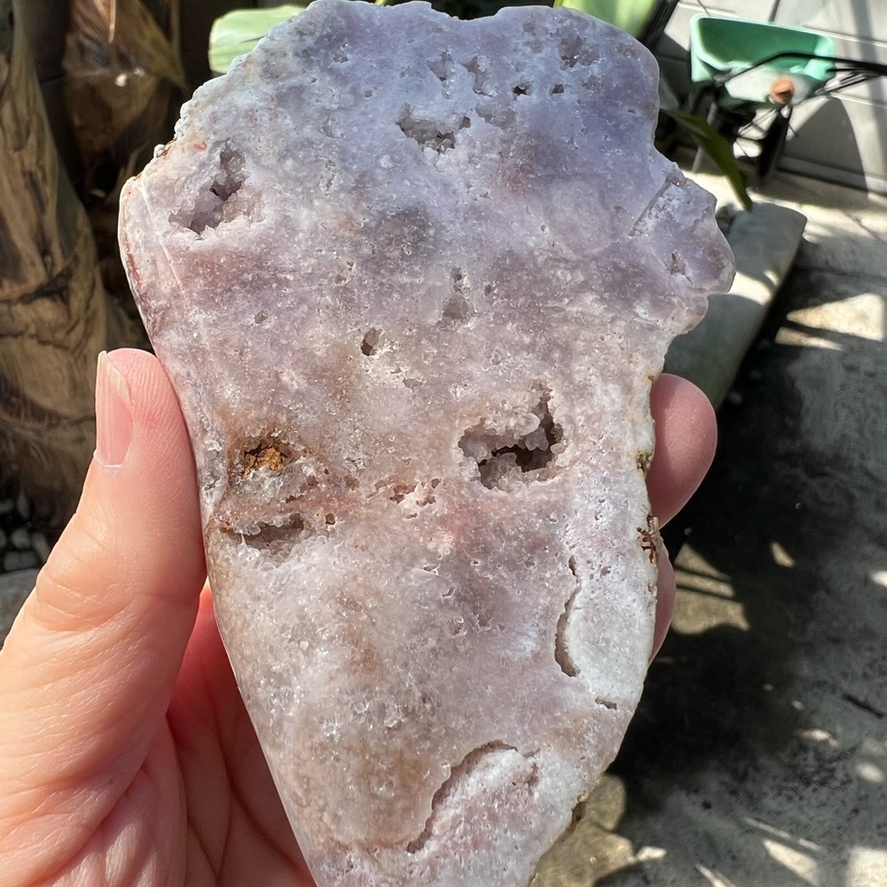 Pink Amethyst with purple crystal druzy moon - Picture 5 of 8